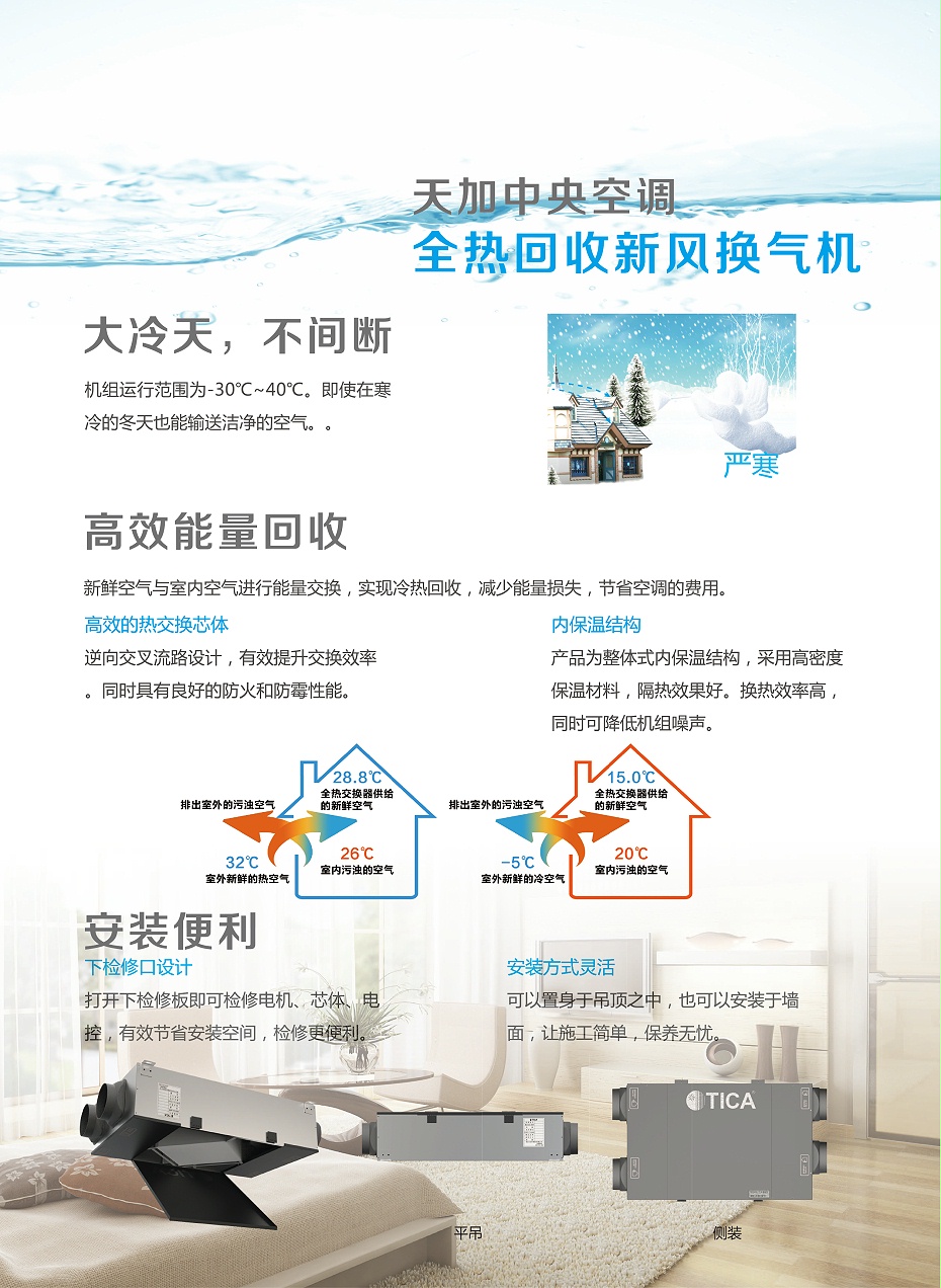 天加热回收新风机